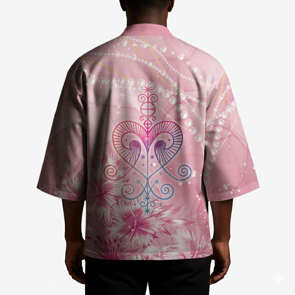 Afro Vodou Erzulie Freda Kimono Hibiscus & Pearls