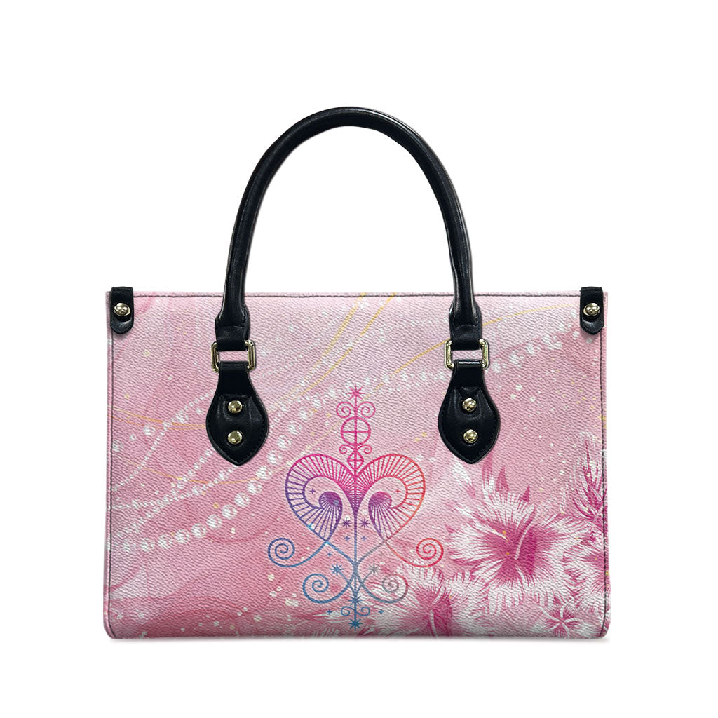 Afro Vodou Erzulie Freda Leather Bag Hibiscus & Pearls