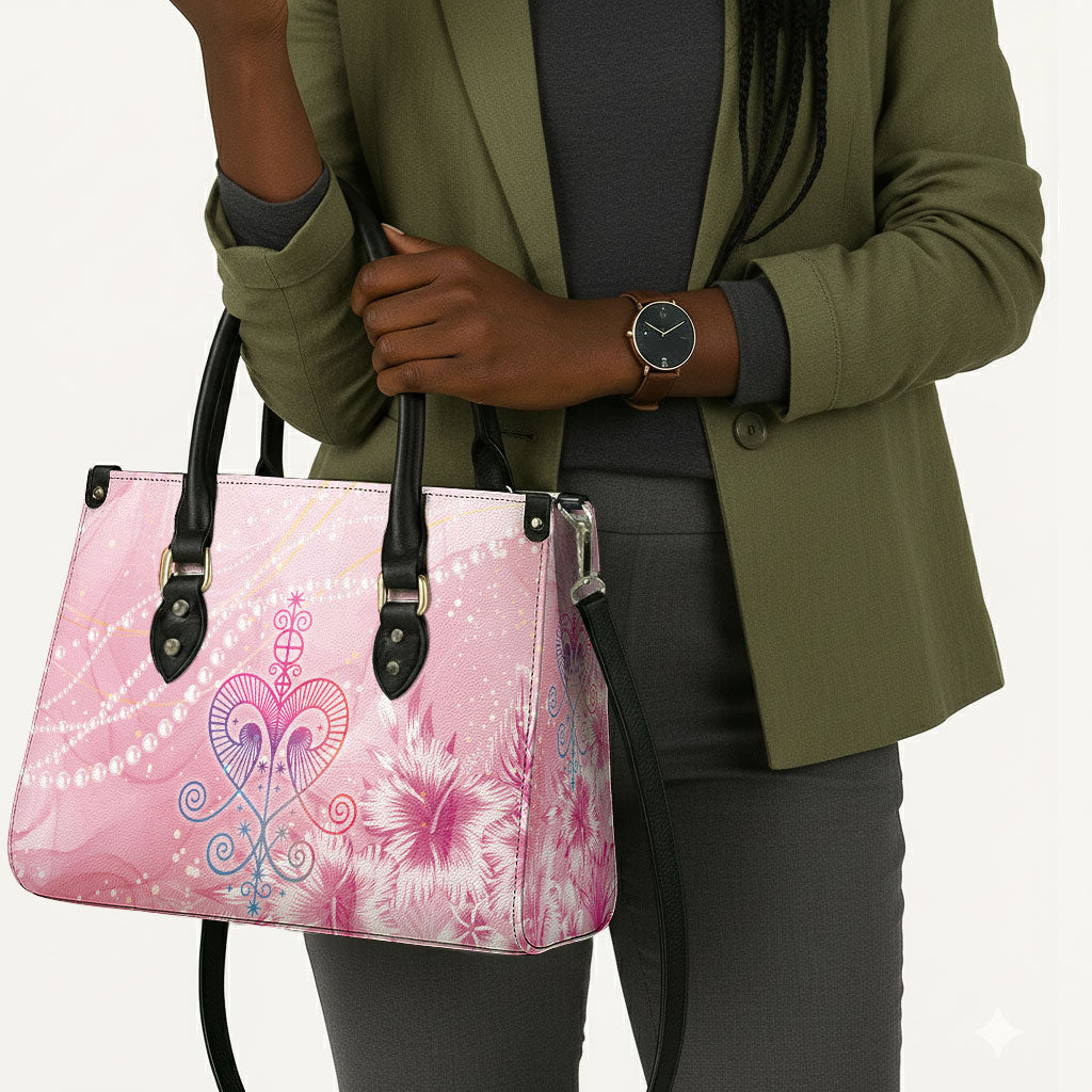 Afro Vodou Erzulie Freda Leather Bag Hibiscus & Pearls