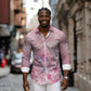 Afro Vodou Erzulie Freda Long Sleeve Button Shirt Hibiscus & Pearls