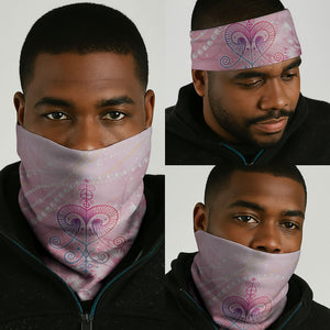 Afro Vodou Erzulie Freda Neck Gaiter Hibiscus & Pearls