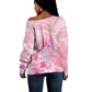 Afro Vodou Erzulie Freda Off Shoulder Sweater Hibiscus & Pearls