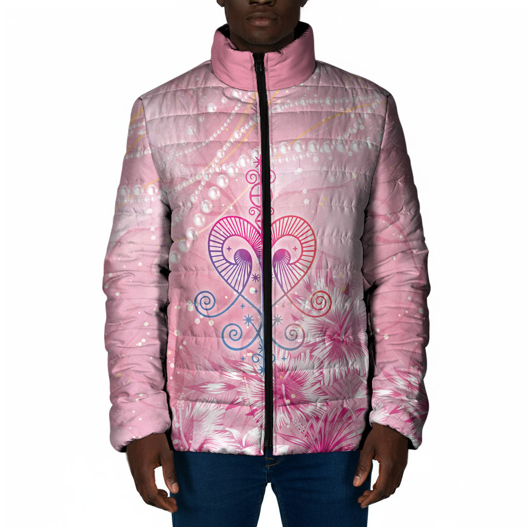 Afro Vodou Erzulie Freda Padded Jacket Hibiscus & Pearls