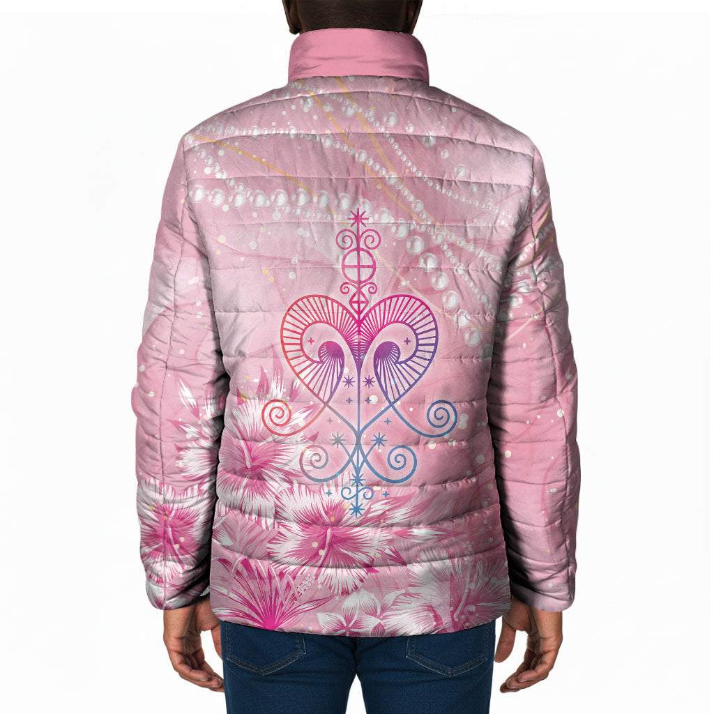 Afro Vodou Erzulie Freda Padded Jacket Hibiscus & Pearls