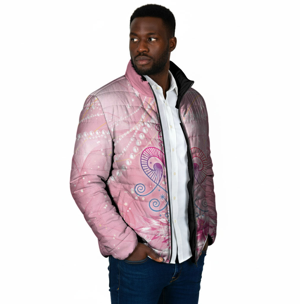 Afro Vodou Erzulie Freda Padded Jacket Hibiscus & Pearls