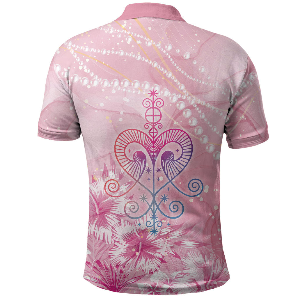 Afro Vodou Erzulie Freda Polo Shirt Hibiscus & Pearls