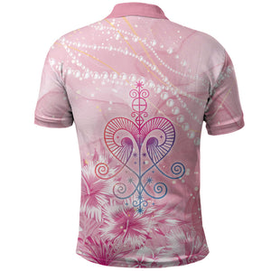 Afro Vodou Erzulie Freda Polo Shirt Hibiscus & Pearls