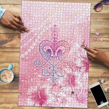 Afro Vodou Erzulie Freda Puzzle Hibiscus & Pearls