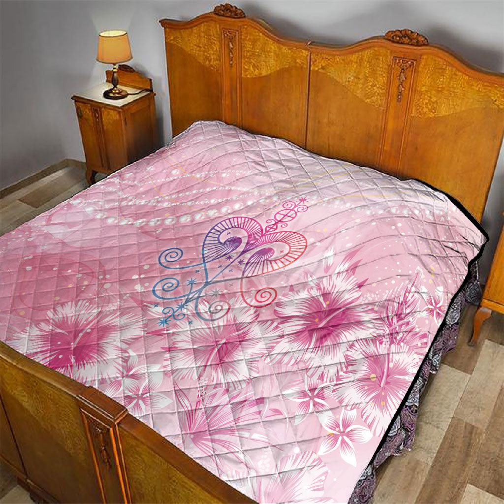 Afro Vodou Erzulie Freda Quilt Hibiscus & Pearls