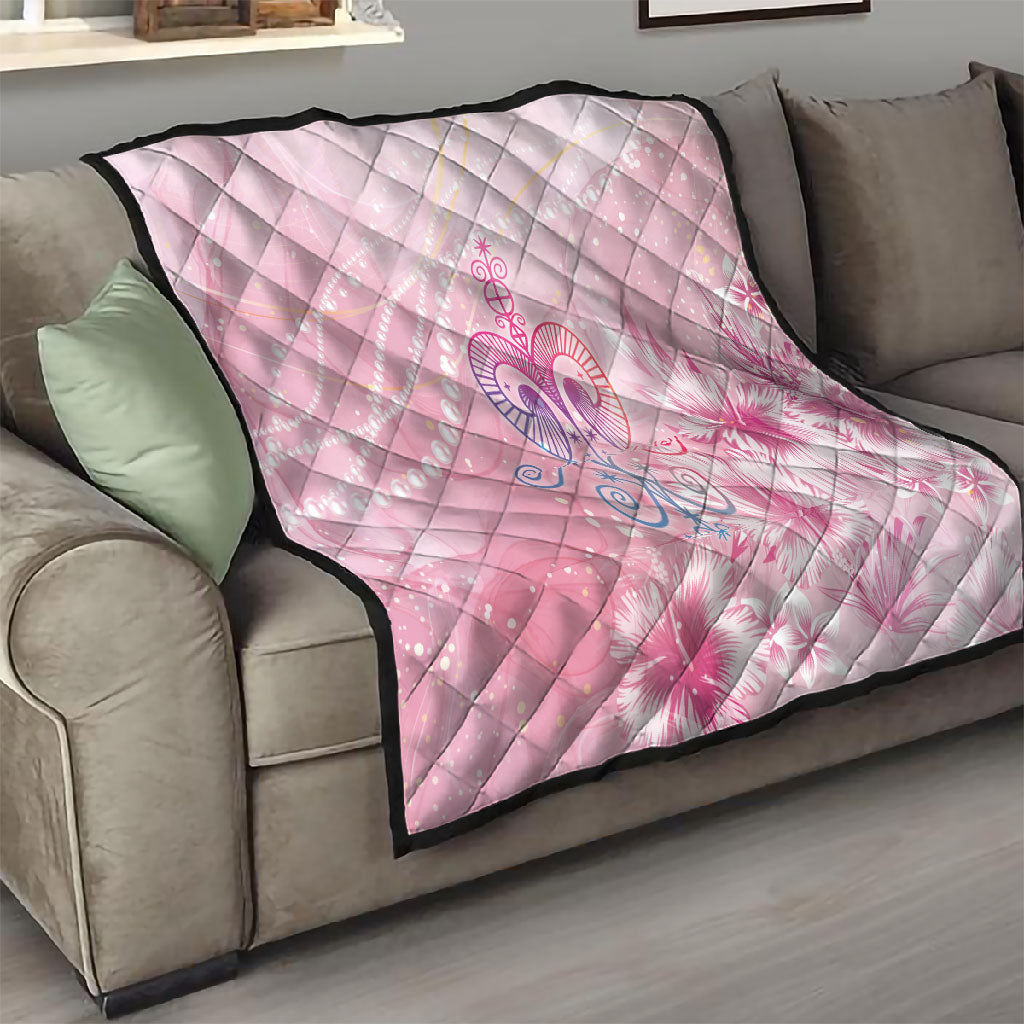 Afro Vodou Erzulie Freda Quilt Hibiscus & Pearls