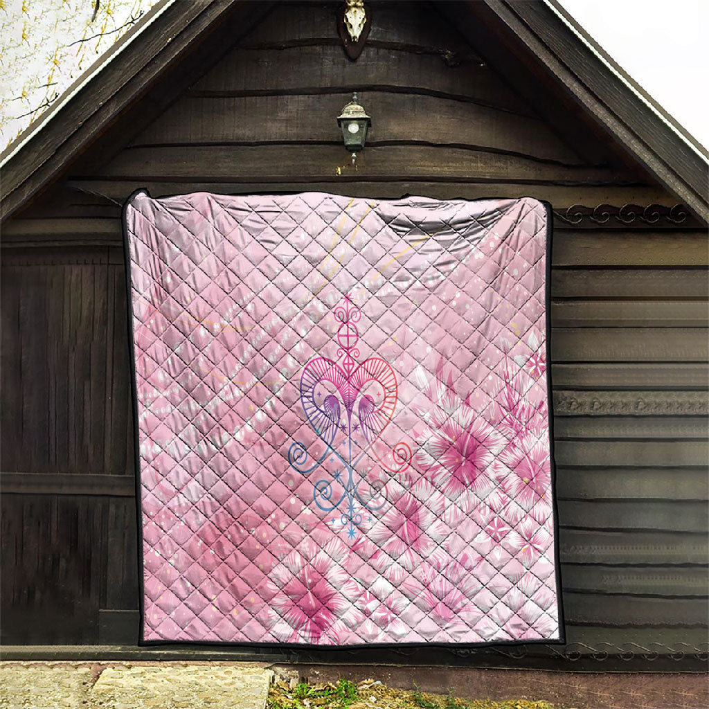 Afro Vodou Erzulie Freda Quilt Hibiscus & Pearls