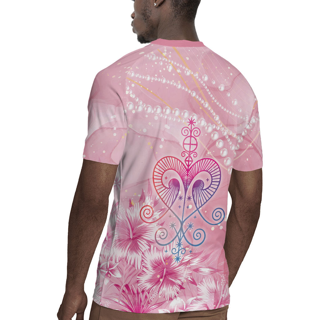 Afro Vodou Erzulie Freda Rugby Jersey Hibiscus & Pearls
