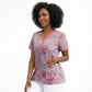 Afro Vodou Erzulie Freda Scrub Top Hibiscus & Pearls