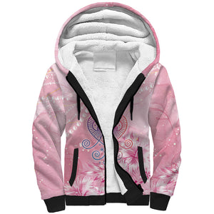 Afro Vodou Erzulie Freda Sherpa Hoodie Hibiscus & Pearls