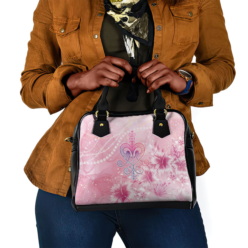 Afro Vodou Erzulie Freda Shoulder Handbag Hibiscus & Pearls