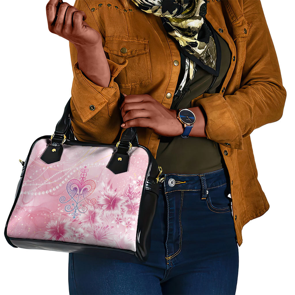 Afro Vodou Erzulie Freda Shoulder Handbag Hibiscus & Pearls