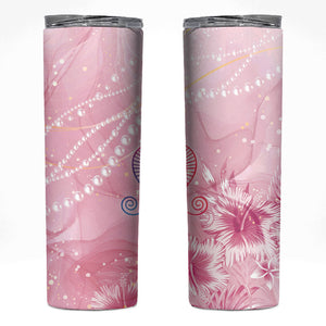 Afro Vodou Erzulie Freda Skinny Tumbler Hibiscus & Pearls