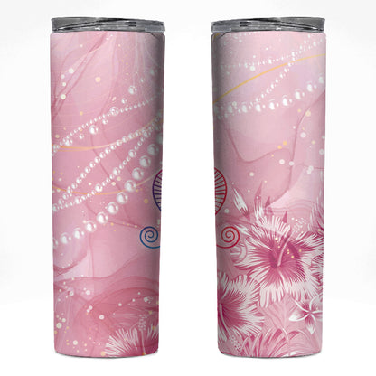 Afro Vodou Erzulie Freda Skinny Tumbler Hibiscus & Pearls