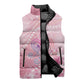Afro Vodou Erzulie Freda Sleeveless Puffer Jacket Hibiscus & Pearls