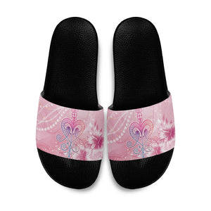 Afro Vodou Erzulie Freda Slide Sandals Hibiscus & Pearls