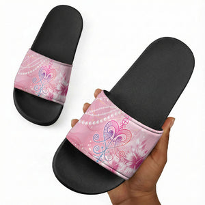 Afro Vodou Erzulie Freda Slide Sandals Hibiscus & Pearls