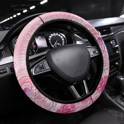Afro Vodou Erzulie Freda Steering Wheel Cover Hibiscus & Pearls