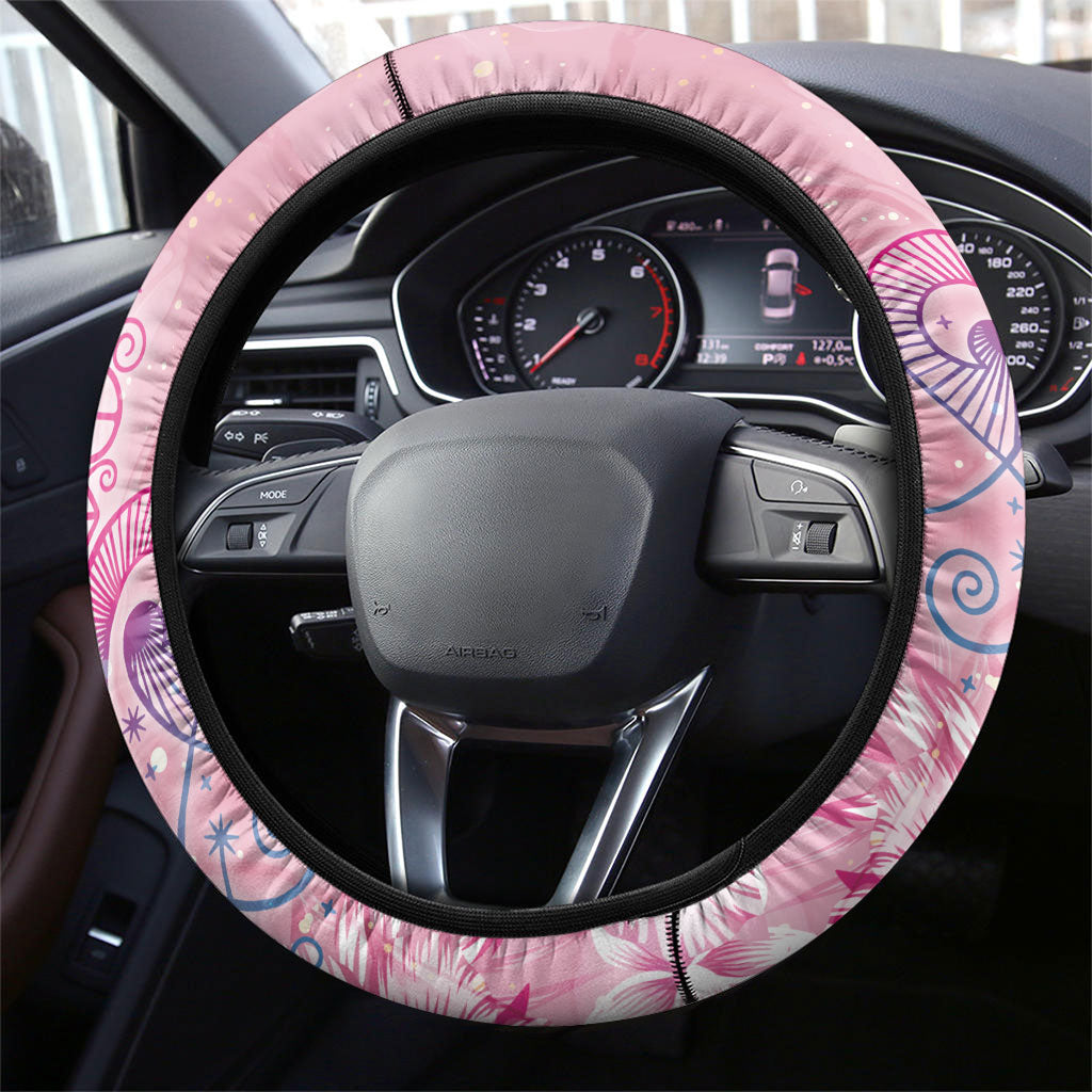 Afro Vodou Erzulie Freda Steering Wheel Cover Hibiscus & Pearls