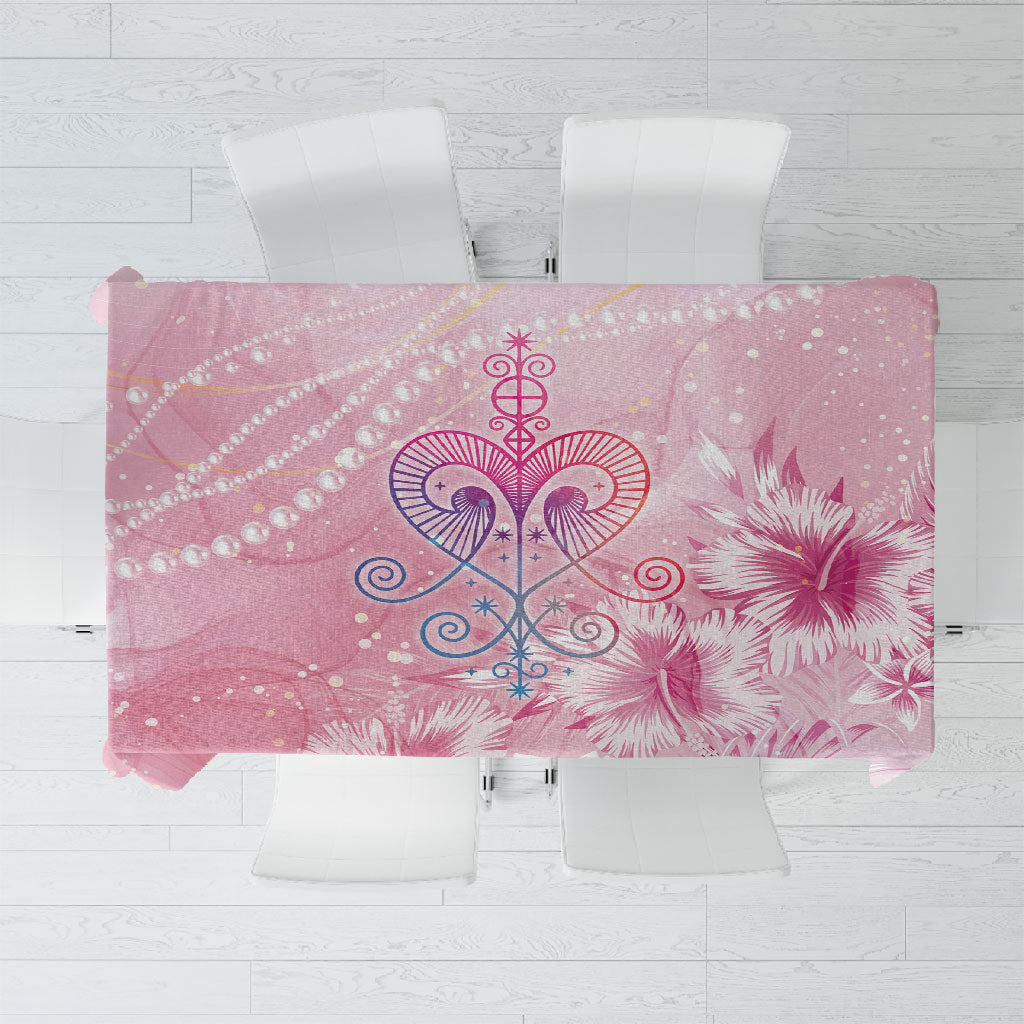 Afro Vodou Erzulie Freda Tablecloth Hibiscus & Pearls