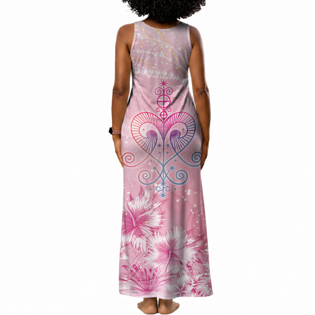 Afro Vodou Erzulie Freda Tank Maxi Dress Hibiscus & Pearls