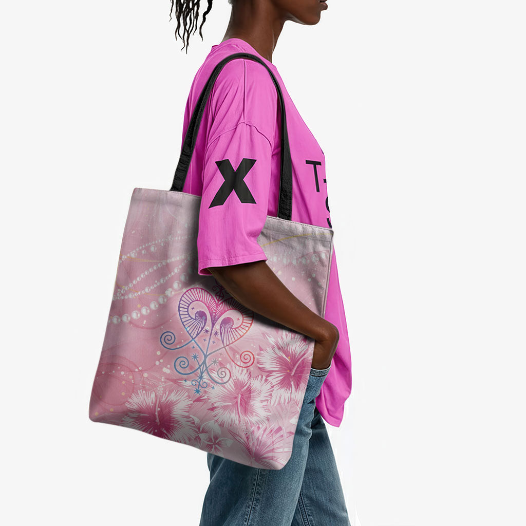 Afro Vodou Erzulie Freda Tote Bag Hibiscus & Pearls