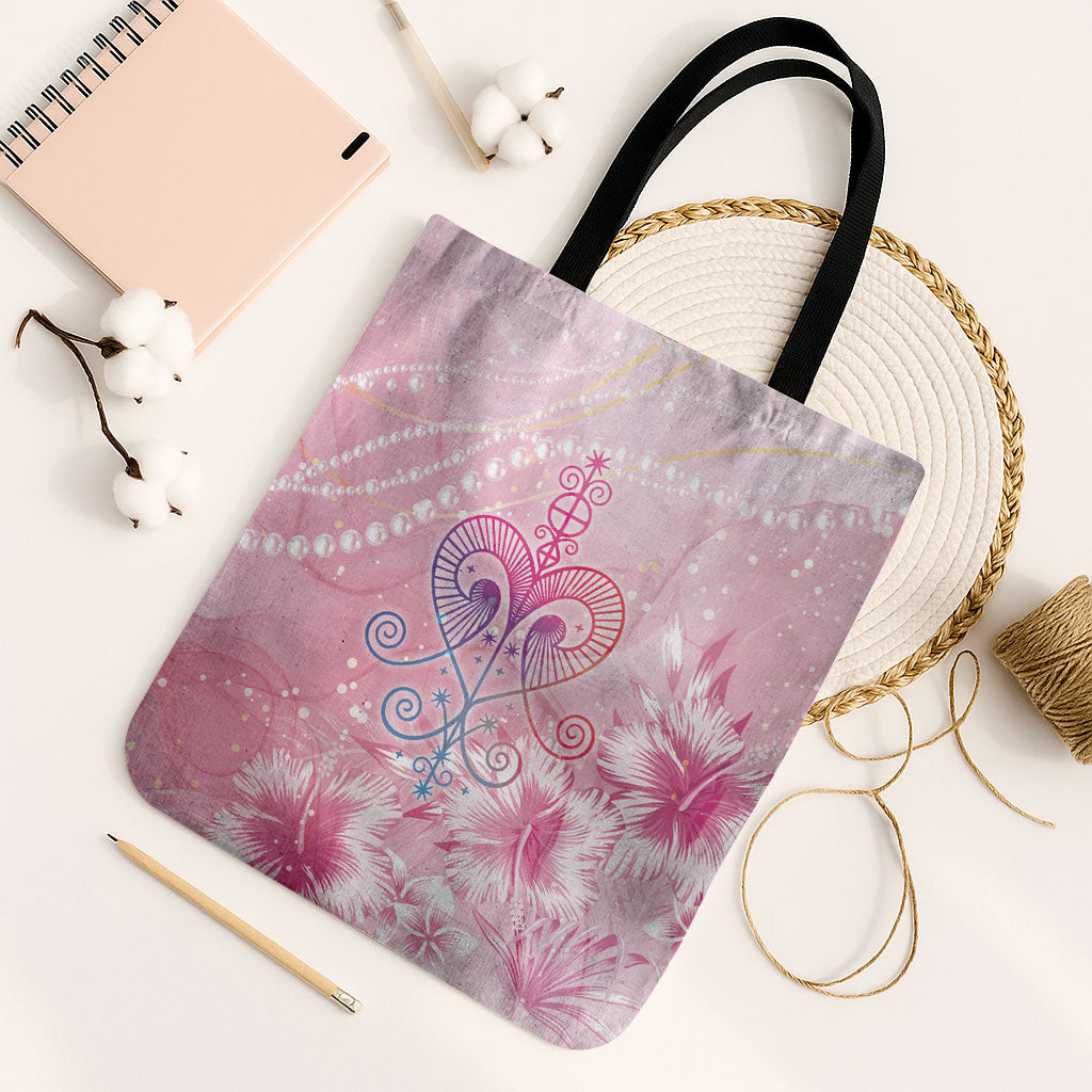 Afro Vodou Erzulie Freda Tote Bag Hibiscus & Pearls