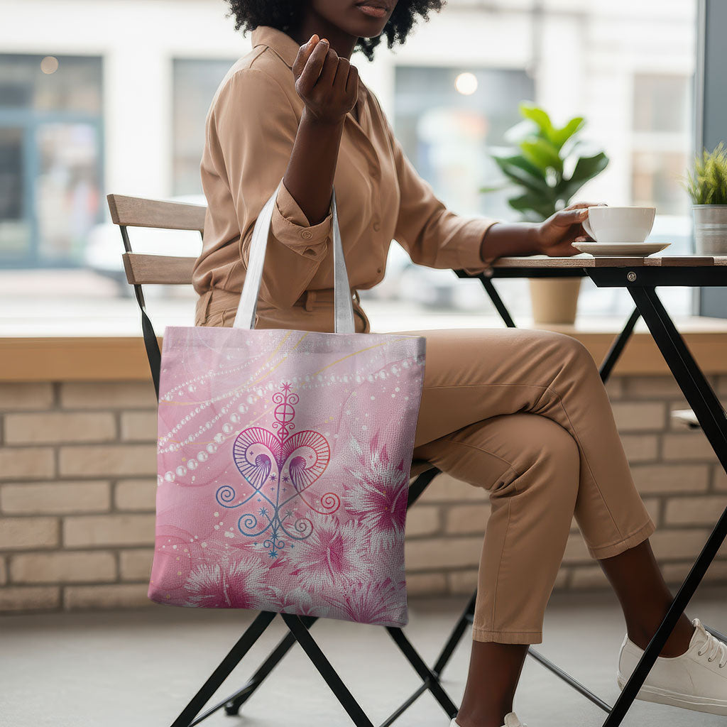 Afro Vodou Erzulie Freda Tote Bag Hibiscus & Pearls