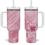 Afro Vodou Erzulie Freda Tumbler With Handle Hibiscus & Pearls