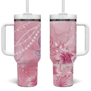Afro Vodou Erzulie Freda Tumbler With Handle Hibiscus & Pearls