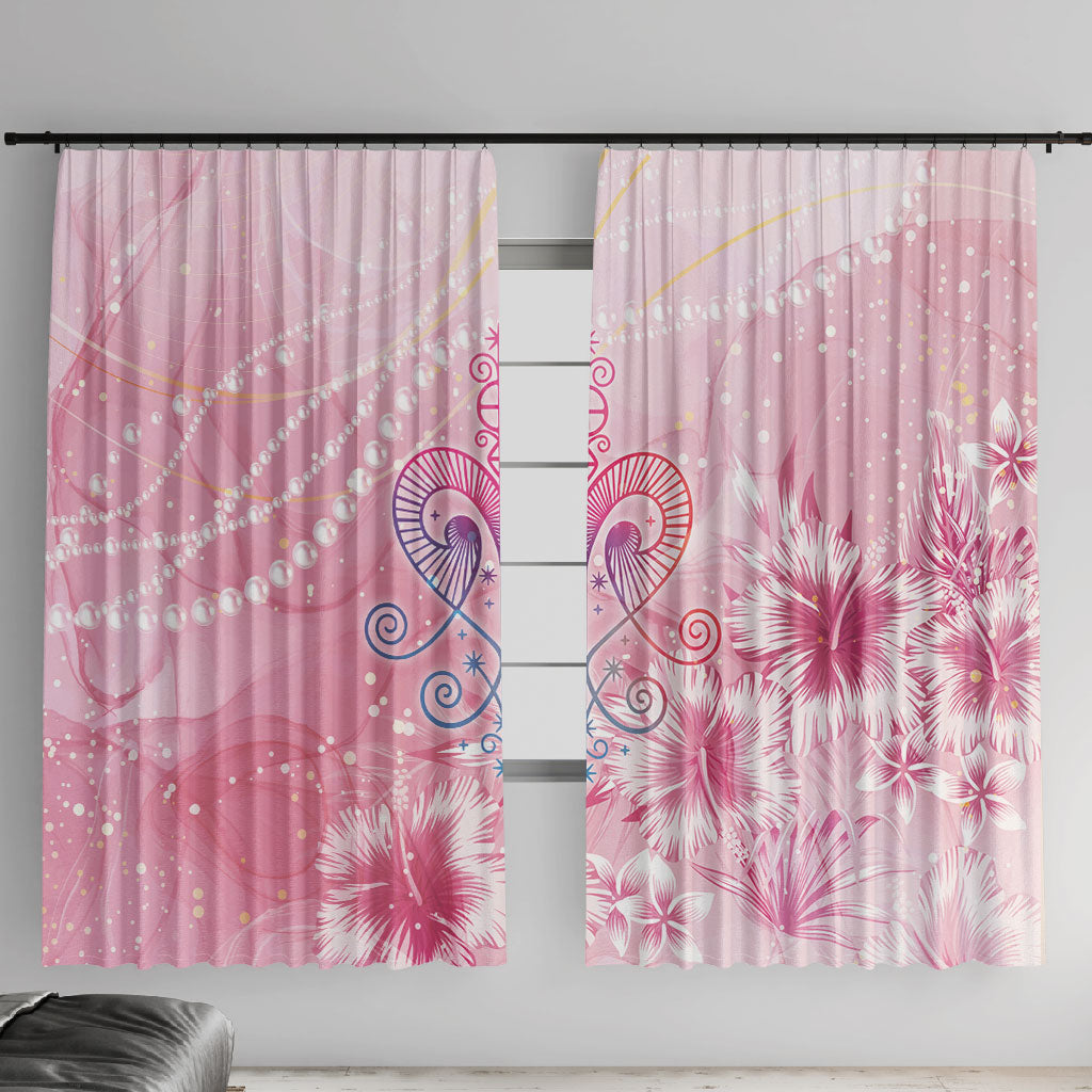 Afro Vodou Erzulie Freda Window Curtain Hibiscus & Pearls