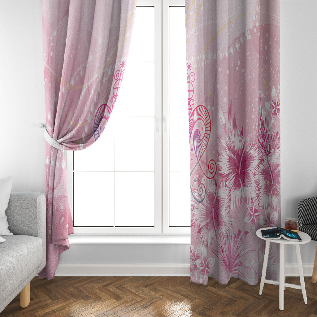 Afro Vodou Erzulie Freda Window Curtain Hibiscus & Pearls