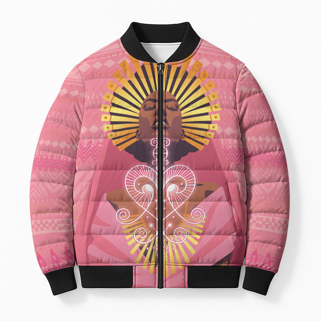 Afro Vodou Erzulie Freda Goddess Bomber Puffer Jacket