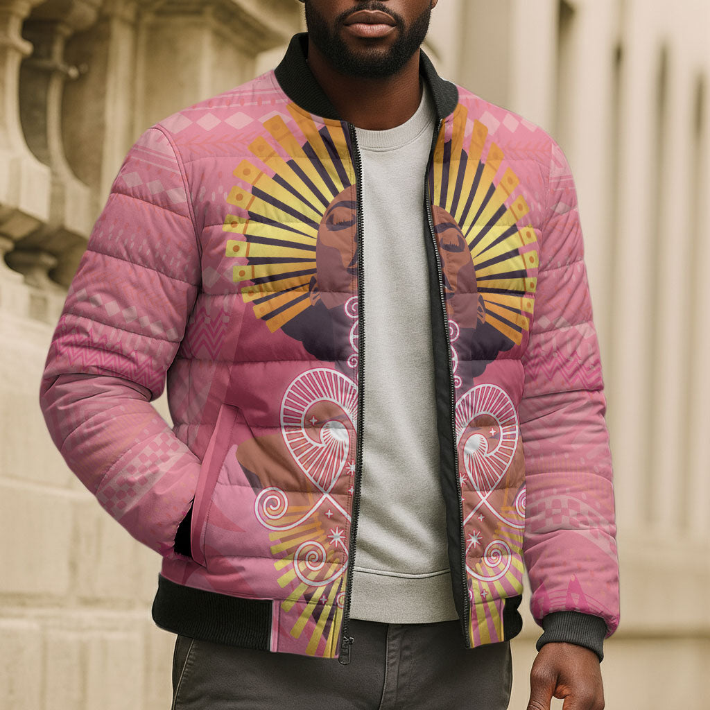 Afro Vodou Erzulie Freda Goddess Bomber Puffer Jacket