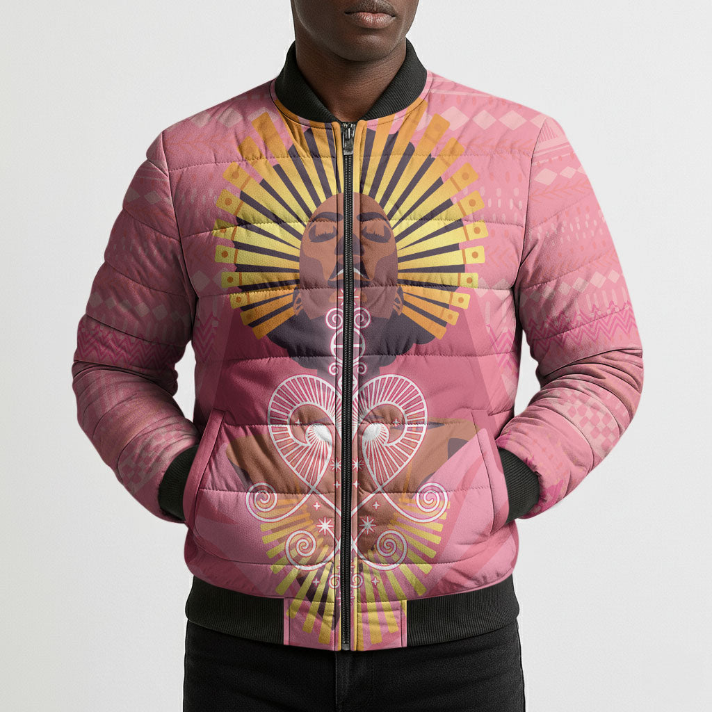 Afro Vodou Erzulie Freda Goddess Bomber Puffer Jacket