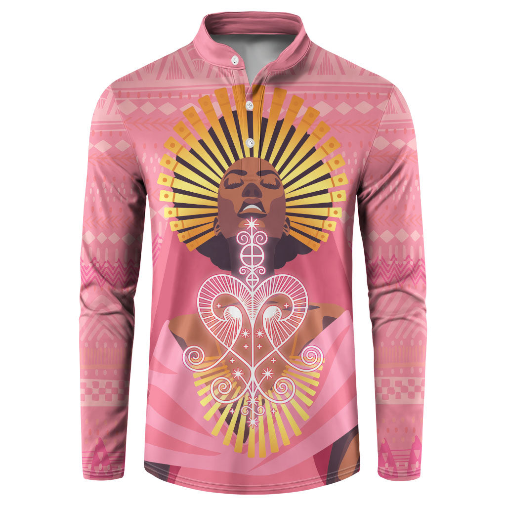 Afro Vodou Erzulie Freda Goddess Button Sweatshirt