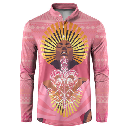 Afro Vodou Erzulie Freda Goddess Button Sweatshirt