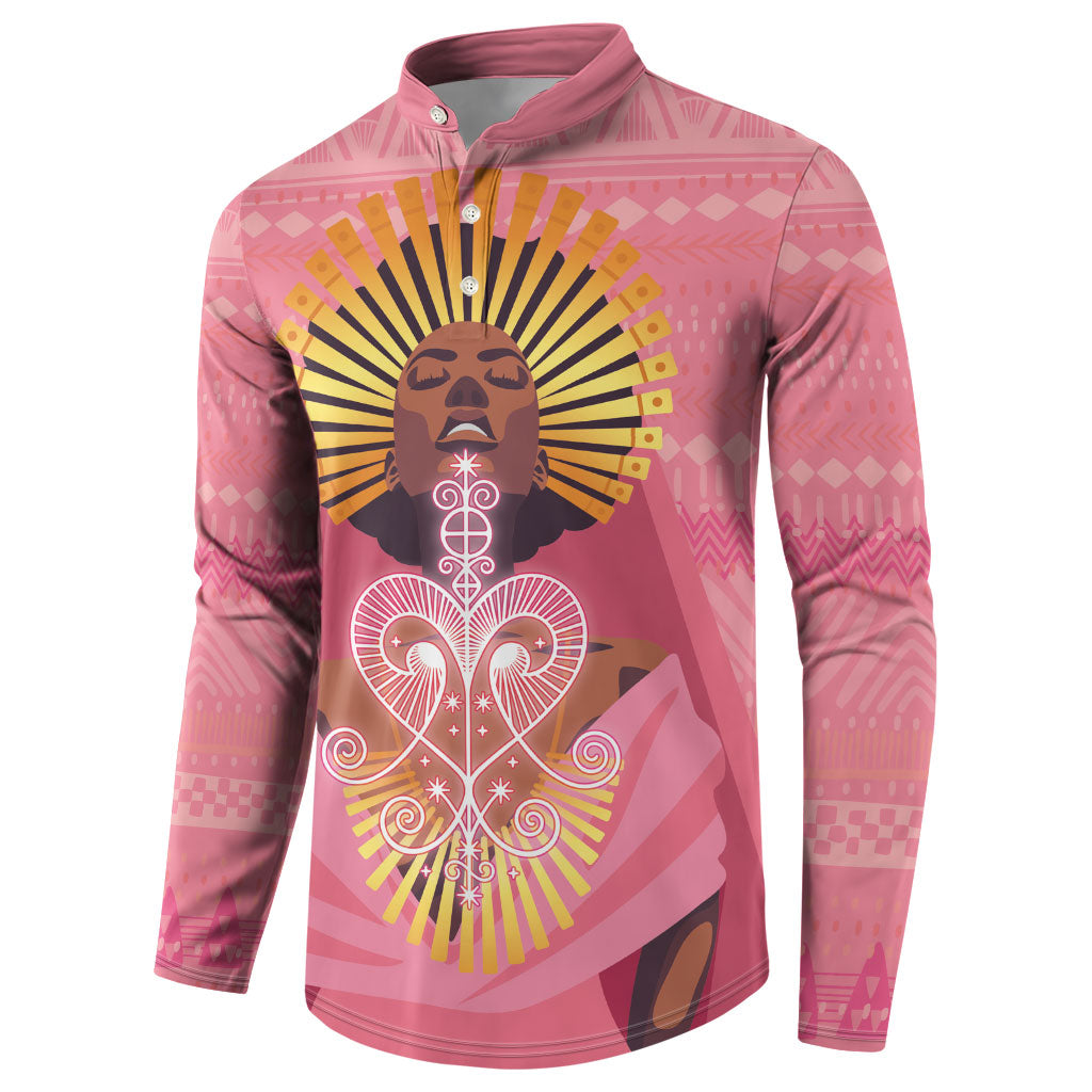 Afro Vodou Erzulie Freda Goddess Button Sweatshirt