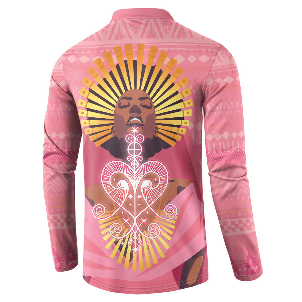 Afro Vodou Erzulie Freda Goddess Button Sweatshirt