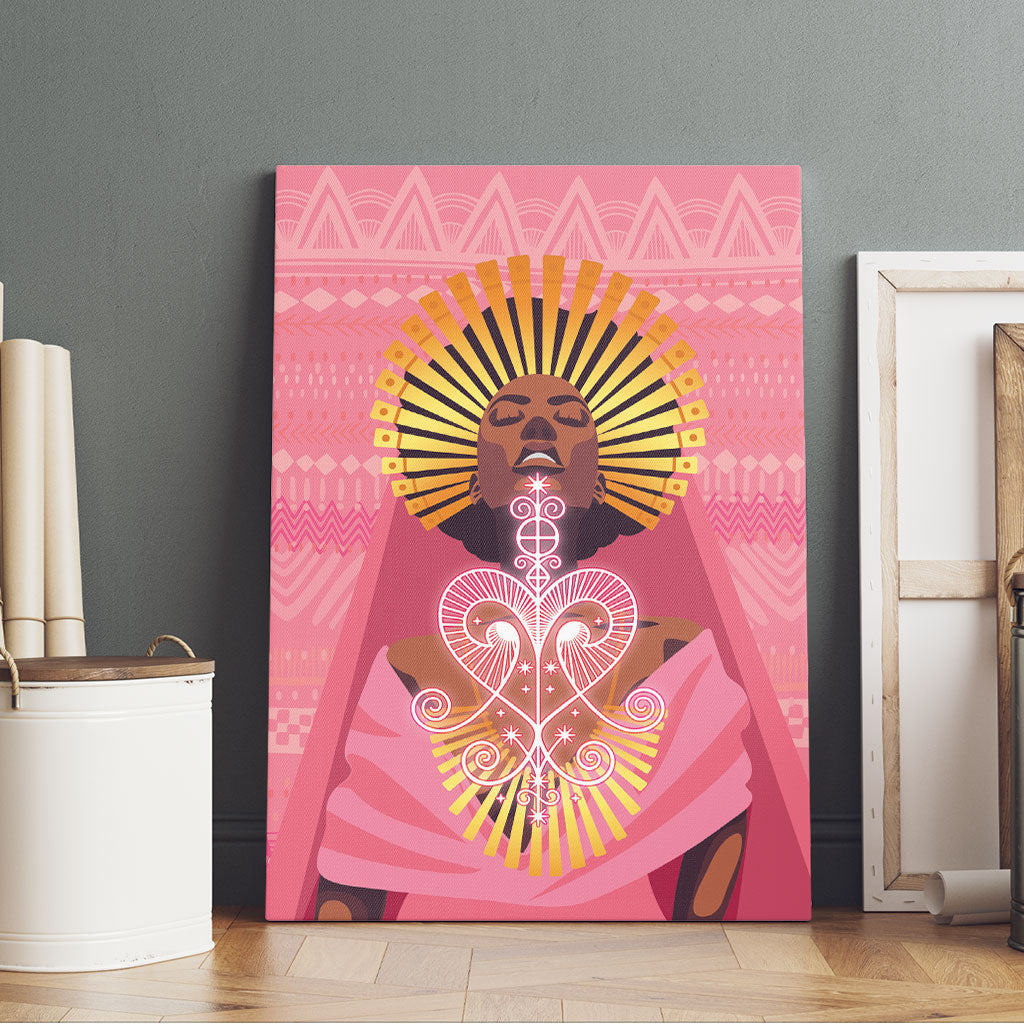Afro Vodou Erzulie Freda Goddess Canvas Wall Art