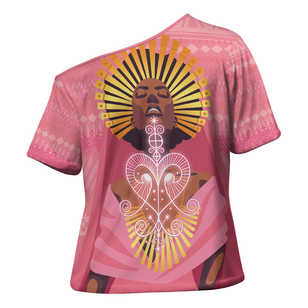 Afro Vodou Erzulie Freda Goddess Cross Shoulder Shirt