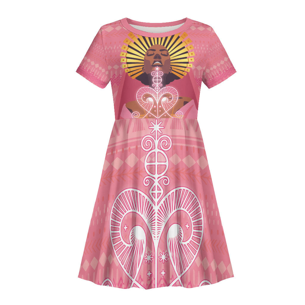 Afro Vodou Erzulie Freda Goddess Kid Short Sleeve Dress