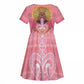Afro Vodou Erzulie Freda Goddess Kid Short Sleeve Dress