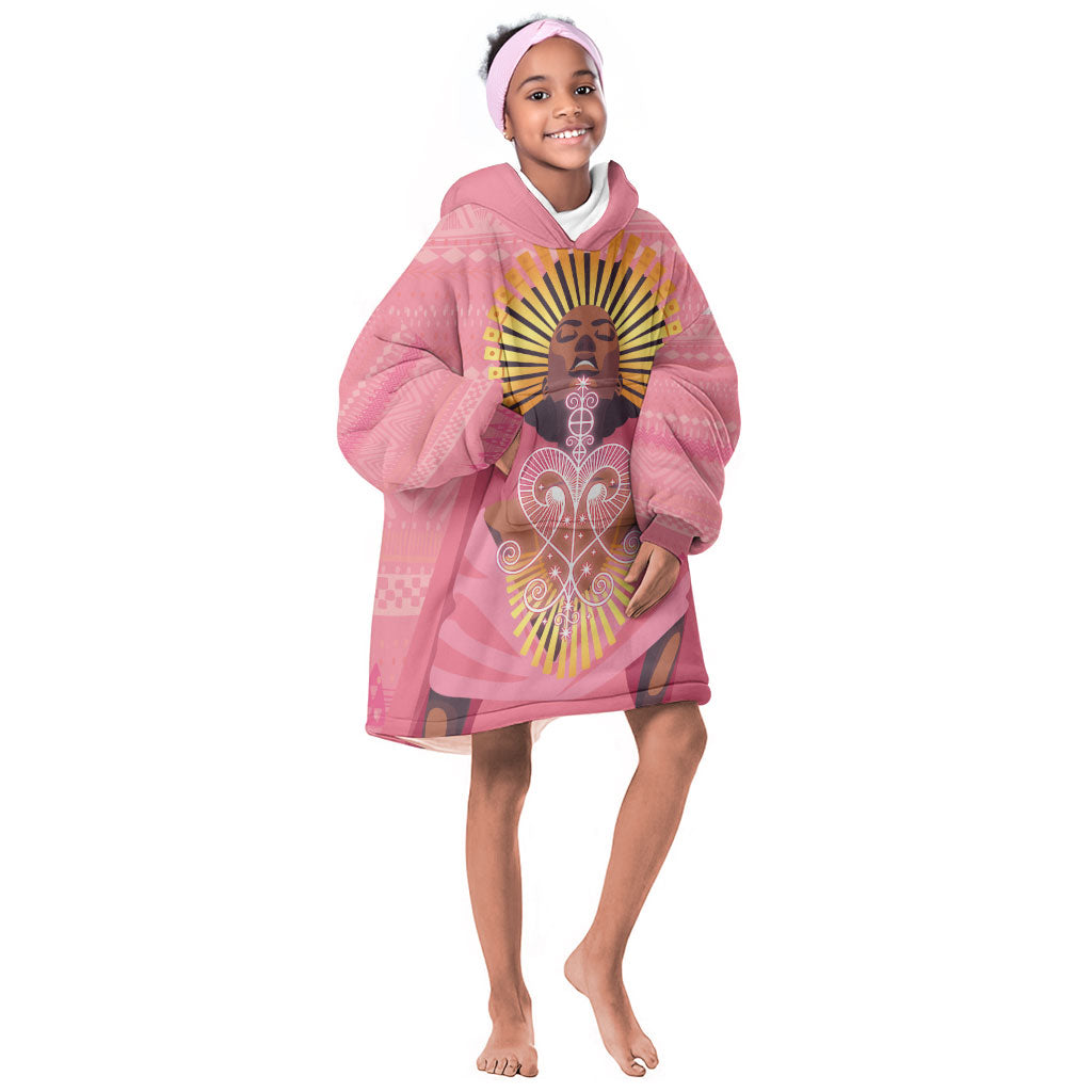 Afro Vodou Erzulie Freda Goddess Kid Wearable Blanket Hoodie
