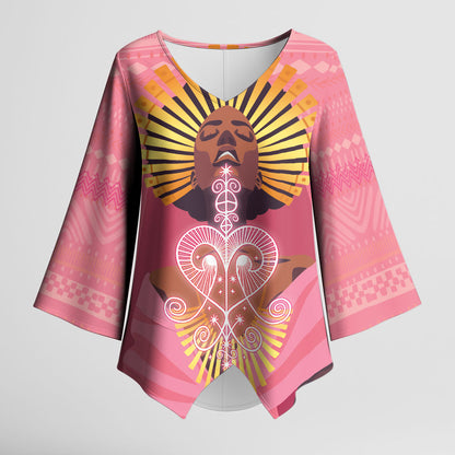 Afro Vodou Erzulie Freda Goddess Kimono Sleeve Blouse