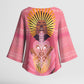 Afro Vodou Erzulie Freda Goddess Kimono Sleeve Blouse
